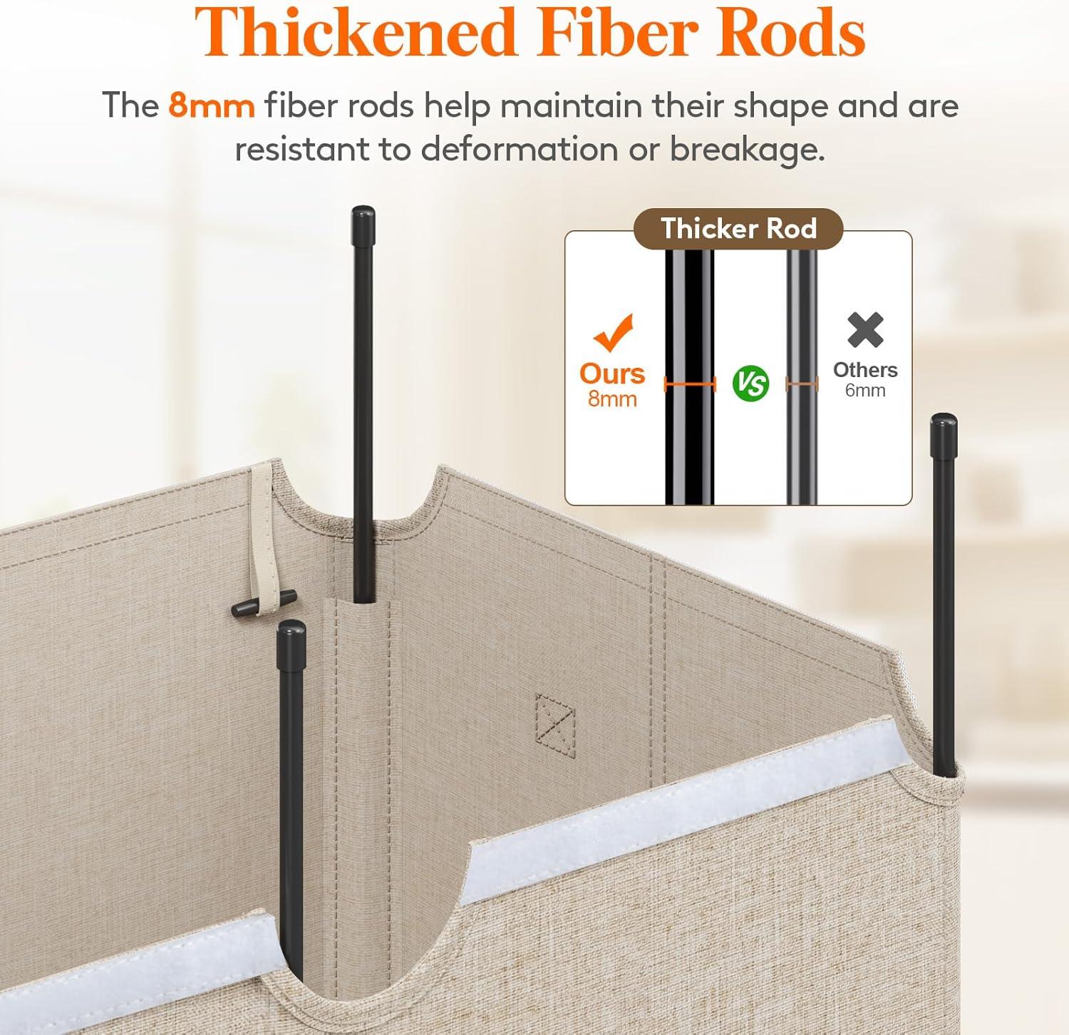 imageLifewit 105L Laundry Basket with Lid Large Laundry Hamper with Plastic Handles and Removable Bag Foldable Tall Dirty Clothes Hampers for Laundry for Laundry Room Bedroom Bathroom Dorm BeigeBeige