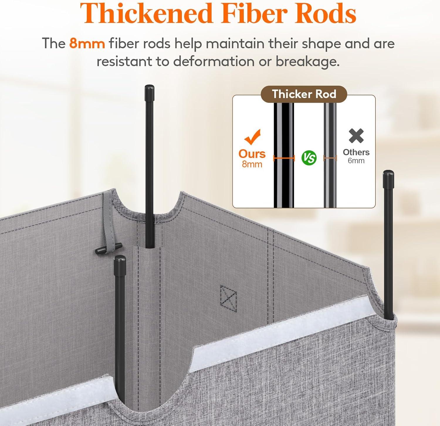 imageLifewit 105L Laundry Basket with Lid Large Laundry Hamper with Plastic Handles and Removable Bag Foldable Tall Dirty Clothes Hampers for Laundry for Laundry Room Bedroom Bathroom Dorm BeigeLight Gray