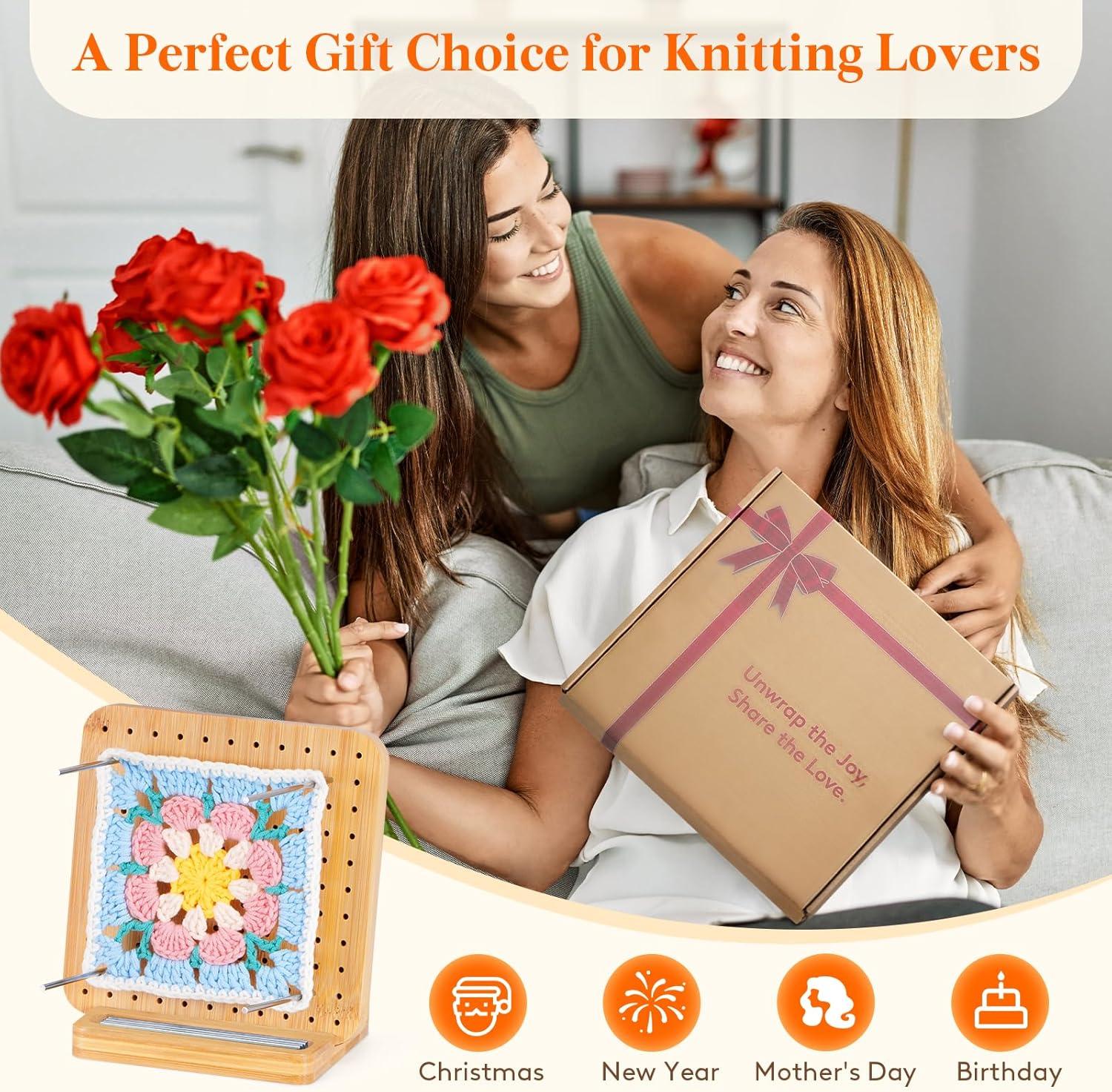 imageLifewit 118quot Crochet Blocking Board with 20 Pegs Bamboo Granny Square Blocking Board for Knitting and Crochet Projects Blocking Mats for Crocheting Crocheting Accessories Gifts for Crocheters59