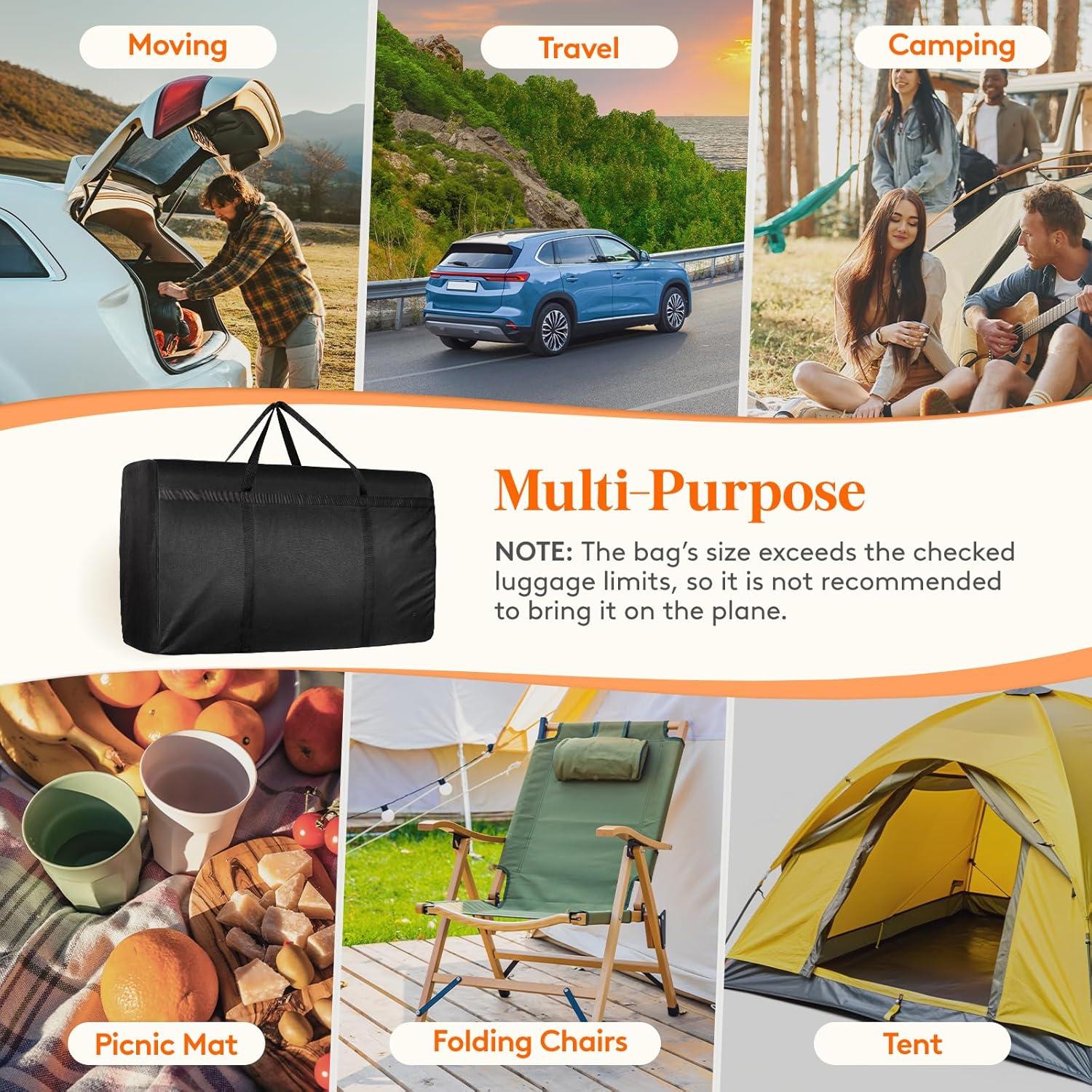 imageLifewit 120L Extra Large Storage Duffle Bag for Traveling Foldable Moving Bags with Zippers and Handles Heavy Duty Storage Bags Big Totes for Travel Camping Storage Bins with Lids for Luggage2