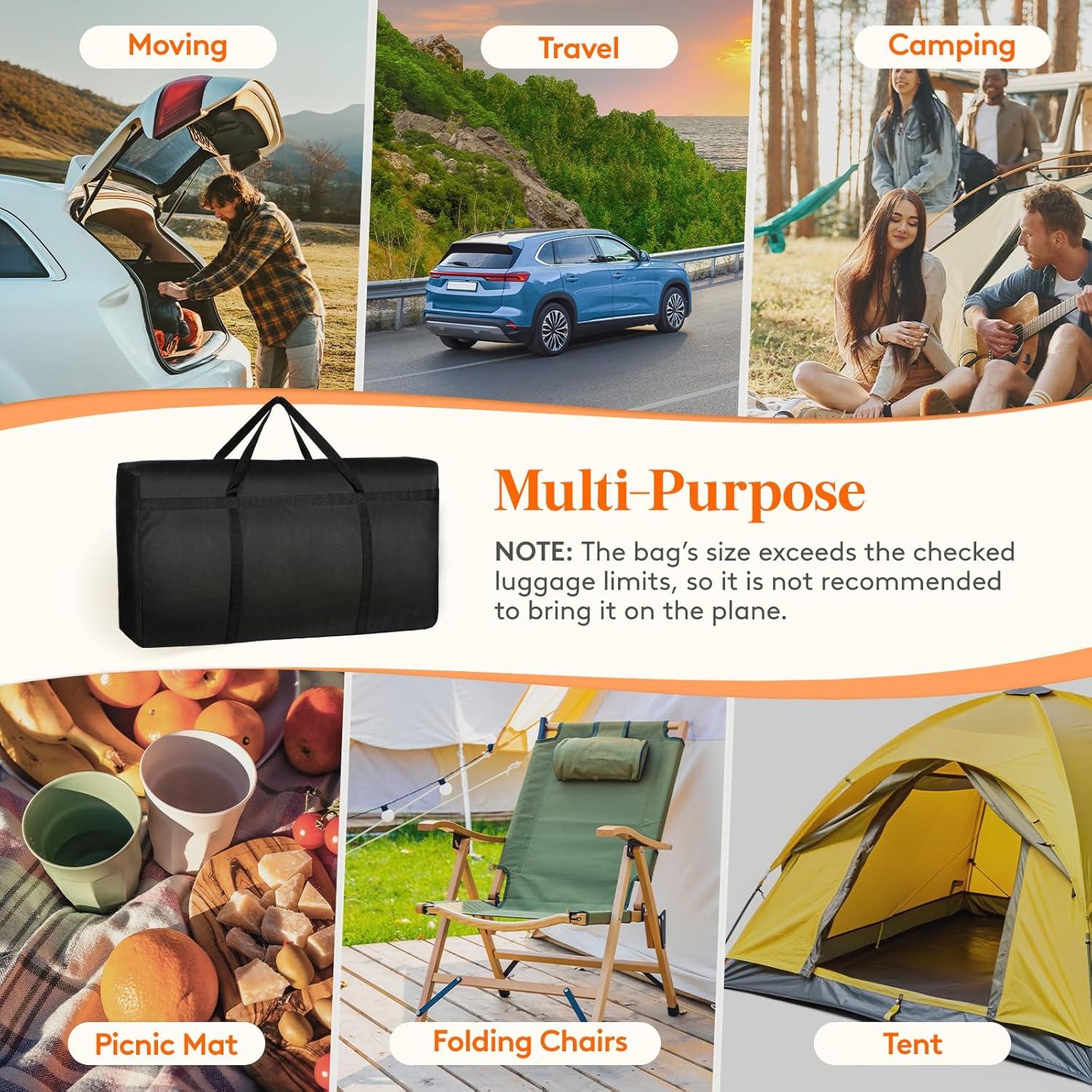 imageLifewit 120L Extra Large Storage Duffle Bag for Traveling Foldable Moving Bags with Zippers and Handles Heavy Duty Storage Bags Big Totes for Travel Camping Storage Bins with Lids for Luggage2