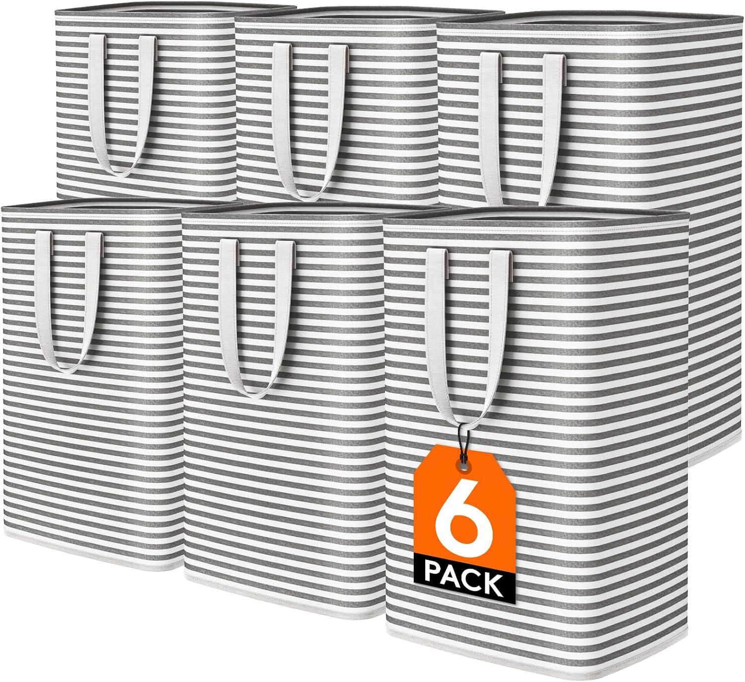 imageLifewit 2 Pack Laundry Hamper Large Collapsible Laundry Baskets Freestanding Waterproof Clothes Hamper with Easy Carry Handles in Laundry Room Bedroom Bathroom College Dorm for Adults Grey 2 x 80LBlack