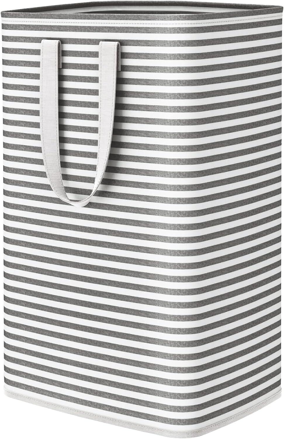 imageLifewit 2 Pack Laundry Hamper Large Collapsible Laundry Baskets Freestanding Waterproof Clothes Hamper with Easy Carry Handles in Laundry Room Bedroom Bathroom College Dorm for Adults Grey 2 x 80LBlack