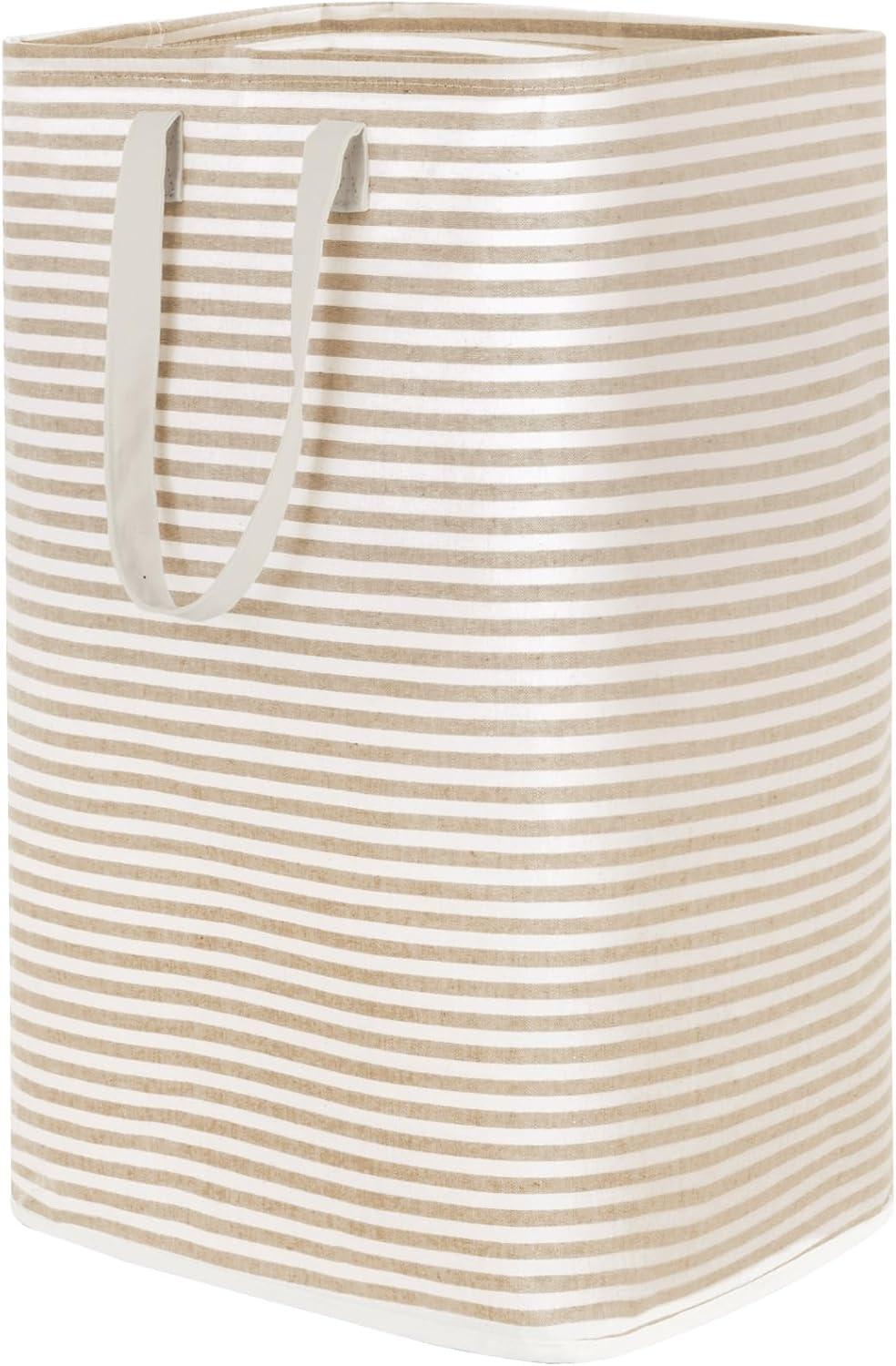 imageLifewit 2 Pack Laundry Hamper Large Collapsible Laundry Baskets Freestanding Waterproof Clothes Hamper with Easy Carry Handles in Laundry Room Bedroom Bathroom College Dorm for Adults Grey 2 x 80LBeige