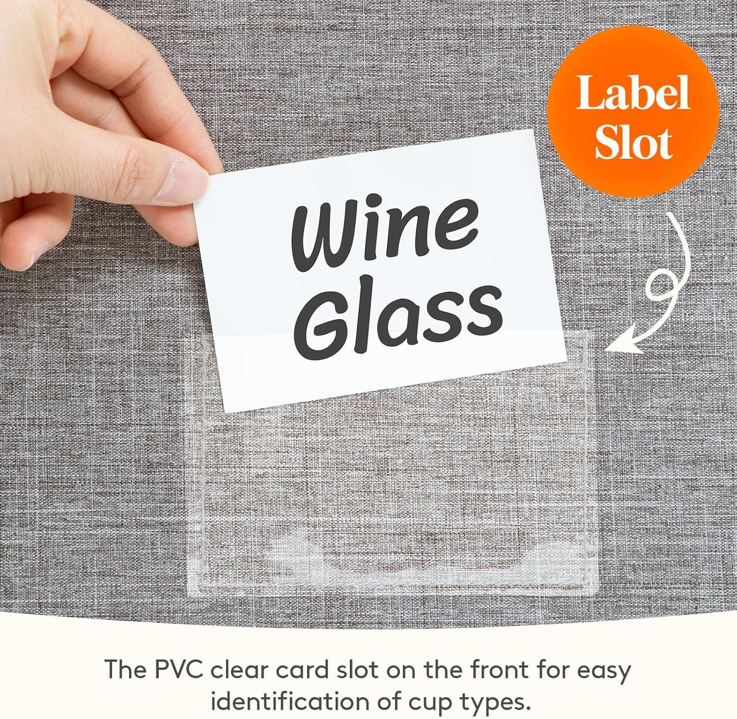 imageLifewit 2 Pcs Champagne Flute Storage Box with Dividers Stackable Cationic Hard Shell Stemware Containers with 12 Cells Foldable Dustproof Glassware Organizer Case for Moving Light Grey3