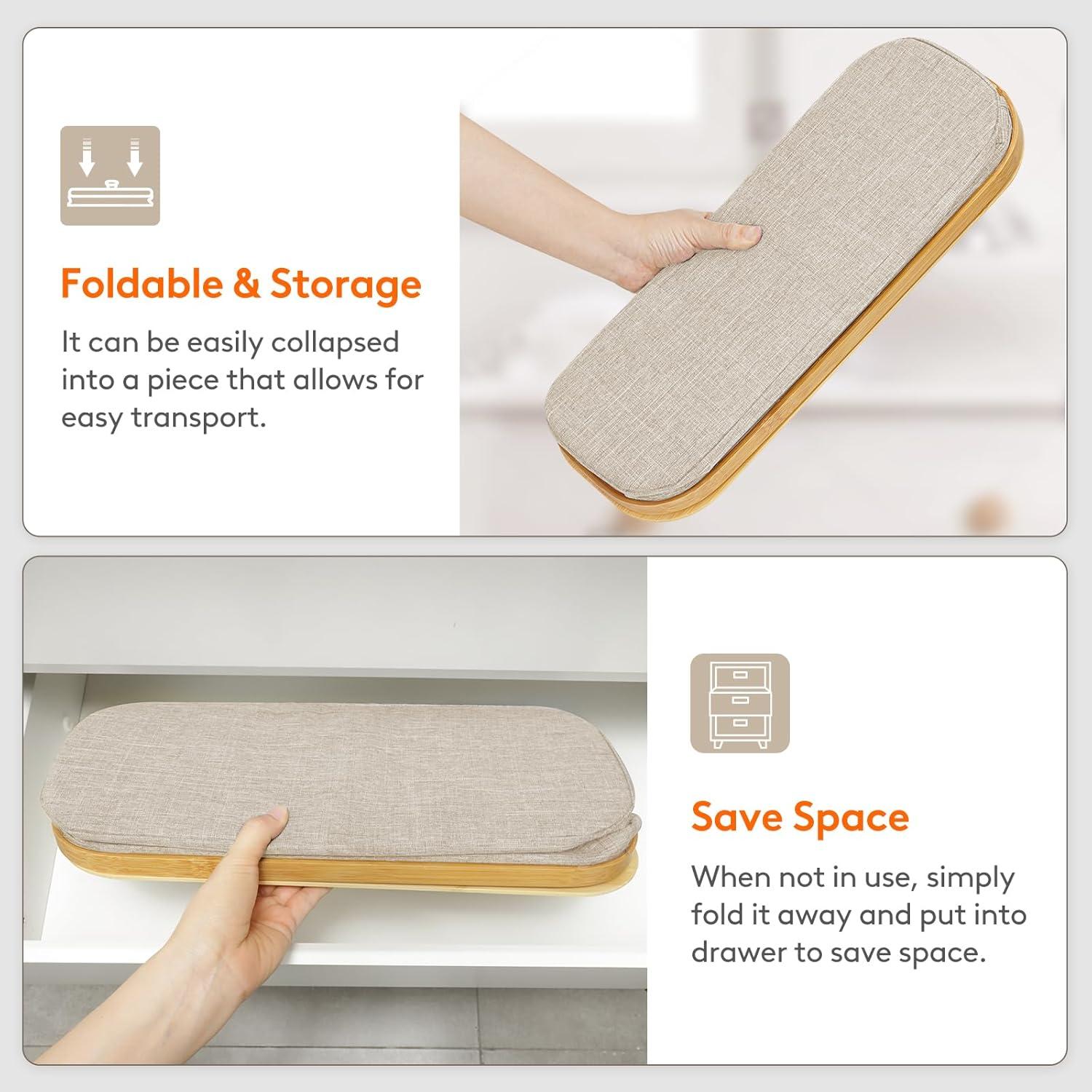 imageLifewit 30L Toilet Paper Storage Holder for 12 to 16 Rolls Free Standing Toilet Paper Basket Stand with Bamboo Lid Collapsible Fabric Bathroom Organizer Box for Mega Rolls Large WhiteBeige