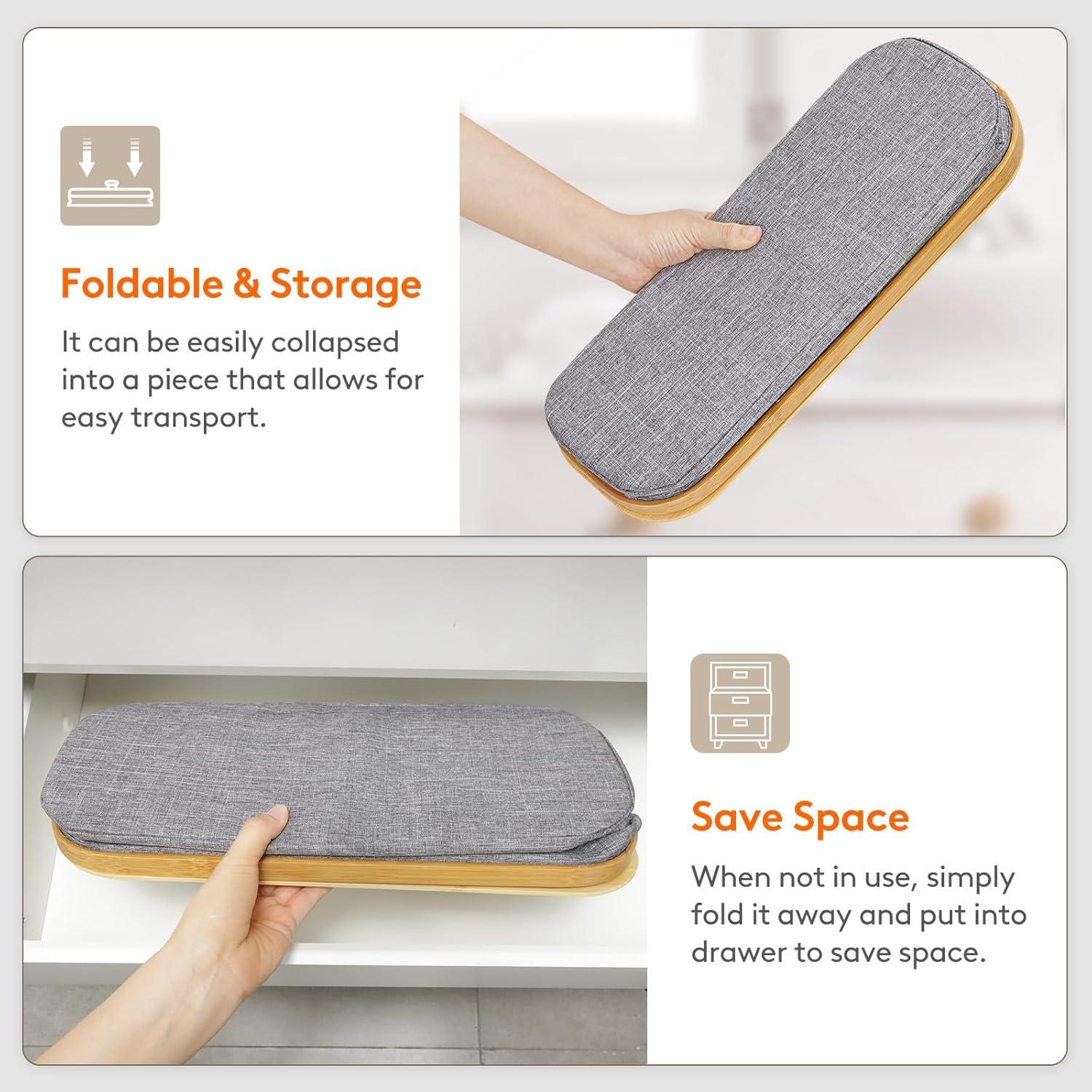 imageLifewit 30L Toilet Paper Storage Holder for 12 to 16 Rolls Free Standing Toilet Paper Basket Stand with Bamboo Lid Collapsible Fabric Bathroom Organizer Box for Mega Rolls Large WhiteGray