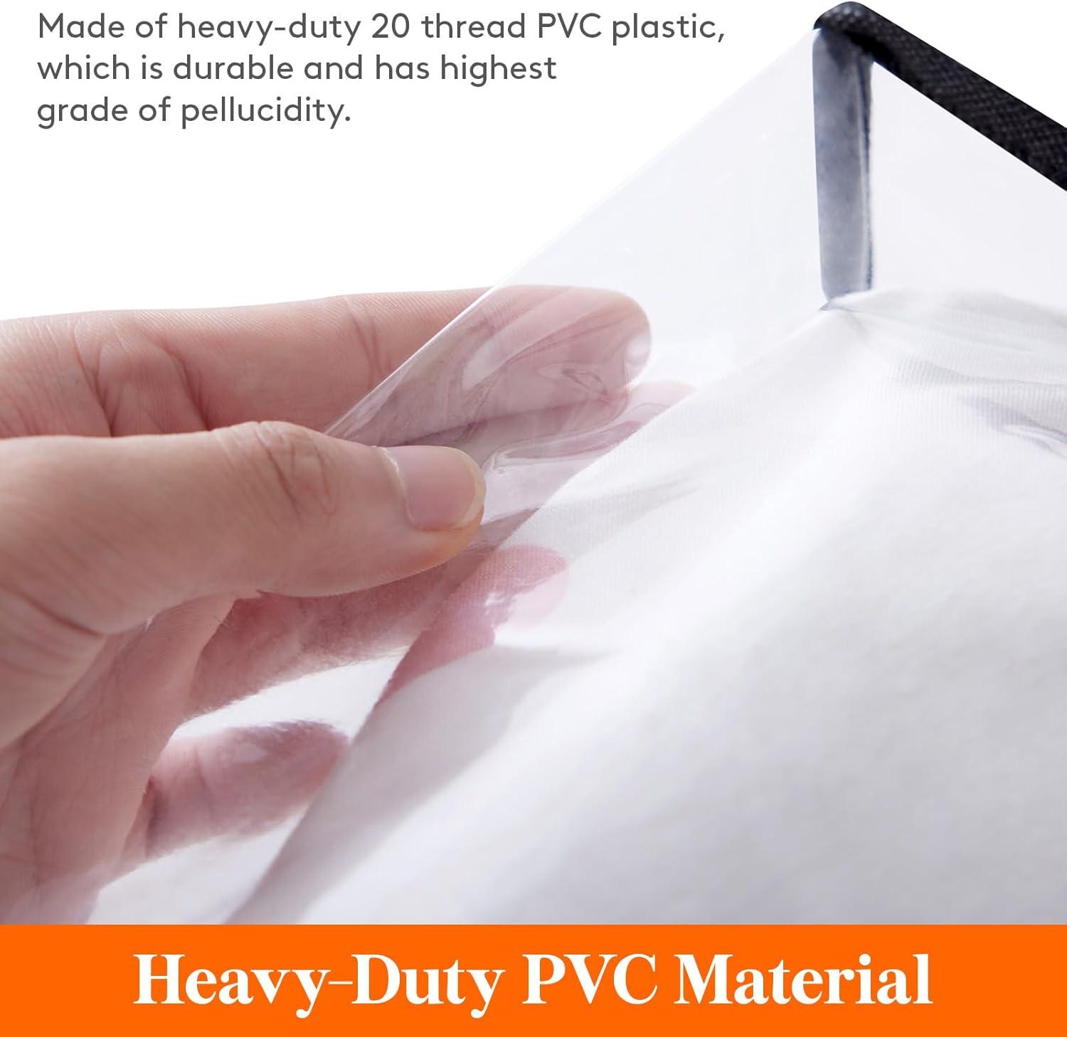 imageLifewit 4 Pack Clear Clothes Storage Bags 40L Plastic Blanket Storage Bag Vinyl Foldable Moving Bags with Zipper Closet Organizers and Storage Containers for Bedding Duvet Comforter8