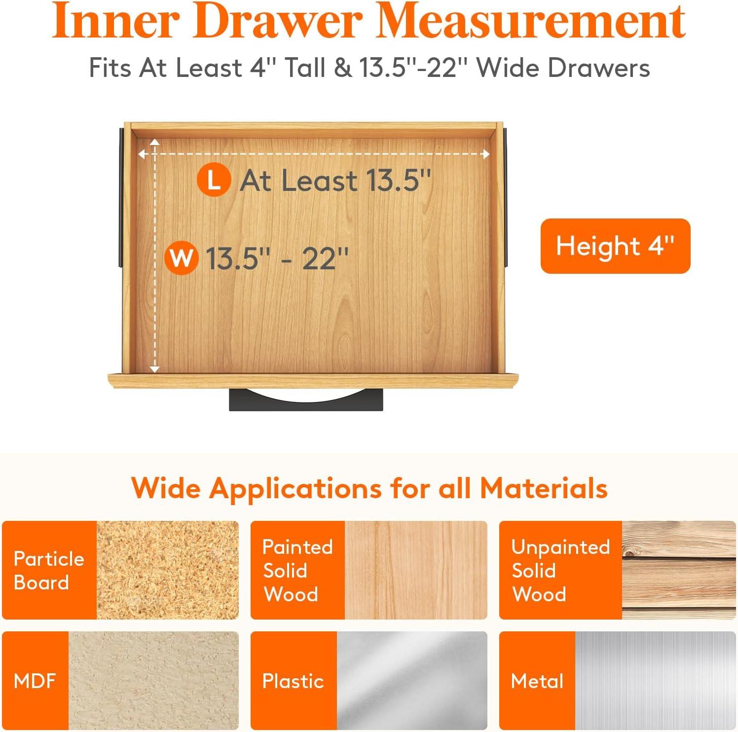 imageLifewit 5 Pack Drawer Dividers 4quot High 1117quot Adjustable Dresser Drawer Organizers for Clothes Expandable Dresser Separators in BedroomBathroomKitchenVanityOffice Organization and Storage White12