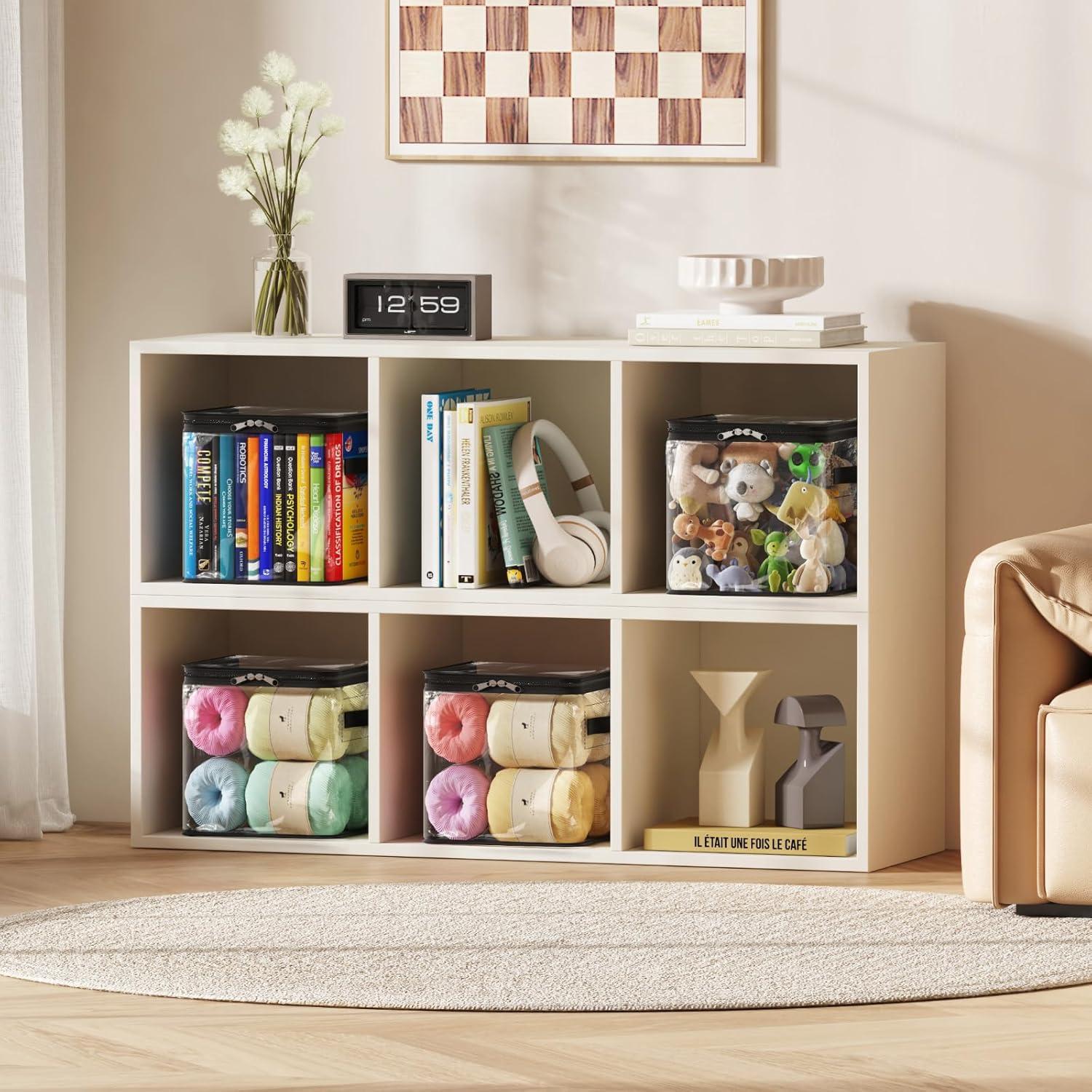 imageLifewit 6 Pack Clear Clothes Storage Bags 60L Plastic Blanket Vinyl Foldable Moving Bags with Zipper Closet Organizers and Storage Containers for Bedding Duvet Pillow4