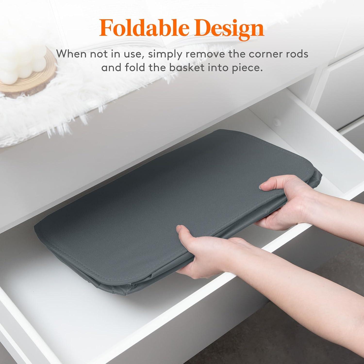 imageLifewit 65L Slim Laundry Hamper Small Laundry Basket with Lid Dirty Narrow Collapsible Clothes Storage with Easy Carry Extended Handles Tall Hampers for Bedroom Laundry Room White 1 PackGray