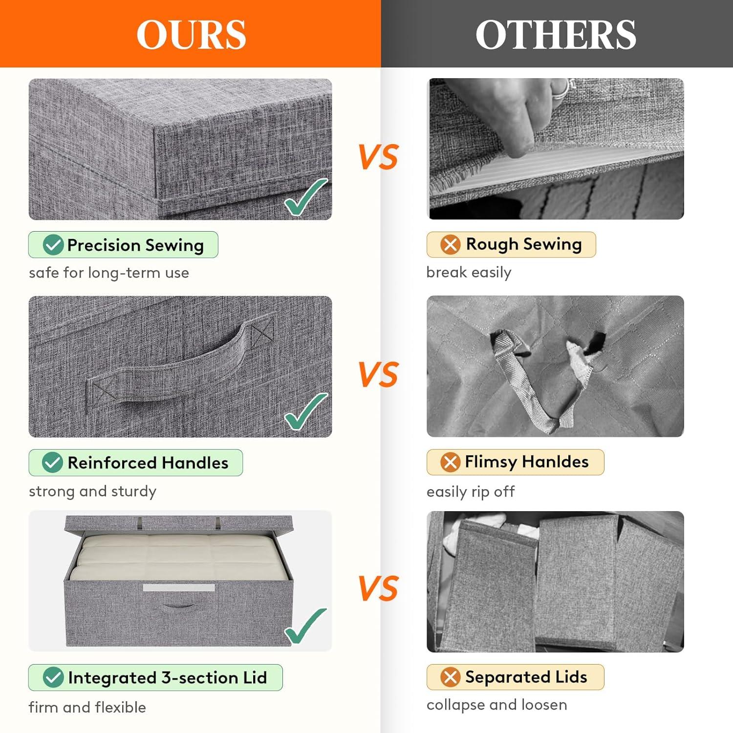 imageLifewit 80L Under Bed Storage Containers 98 Inch Tall Underbed Clothes Storage Organizer Bin with Sturdy Sidewalls Bottom 3 Lids Deep Storage Drawer for Clothes Shoes Blankets Pillows 2 Pack2