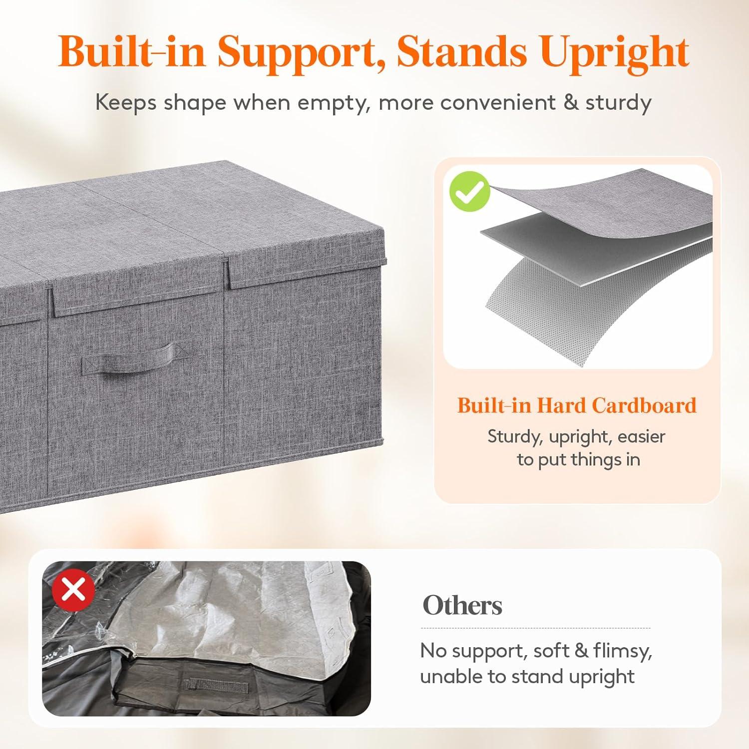 imageLifewit 80L Under Bed Storage Containers 98 Inch Tall Underbed Clothes Storage Organizer Bin with Sturdy Sidewalls Bottom 3 Lids Deep Storage Drawer for Clothes Shoes Blankets Pillows 2 Pack2