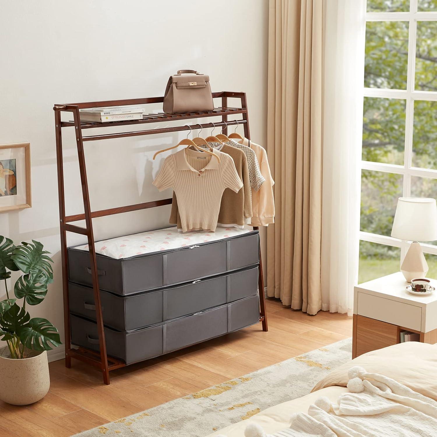 imageLifewit 90L 4 Pack Under Bed Storage Containers Large Capacity Blanket Storage Bags with Reinforced Handle Organization and Storage for Comforters Sheets Clothes Bedroom College Dorm GreyGray