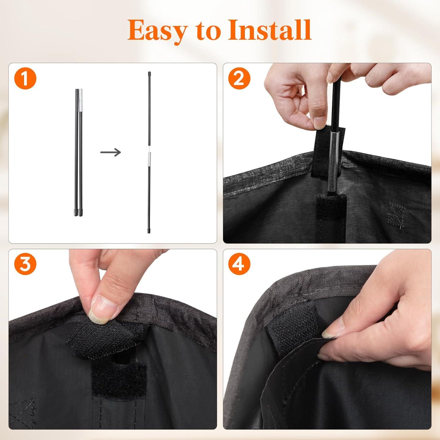 imageLifewit Double Laundry Hamper with Lid and Removable Laundry Bags Large Collapsible 2 Dividers Dirty Clothes Basket with Handles for Bedroom Laundry Room Closet Bathroom College 136L GrayWhite