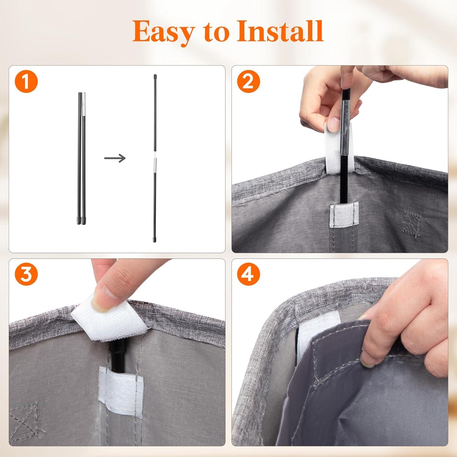 imageLifewit Double Laundry Hamper with Lid and Removable Laundry Bags Large Collapsible 2 Dividers Dirty Clothes Basket with Handles for Bedroom Laundry Room Closet Bathroom College 136L GrayDark Gray