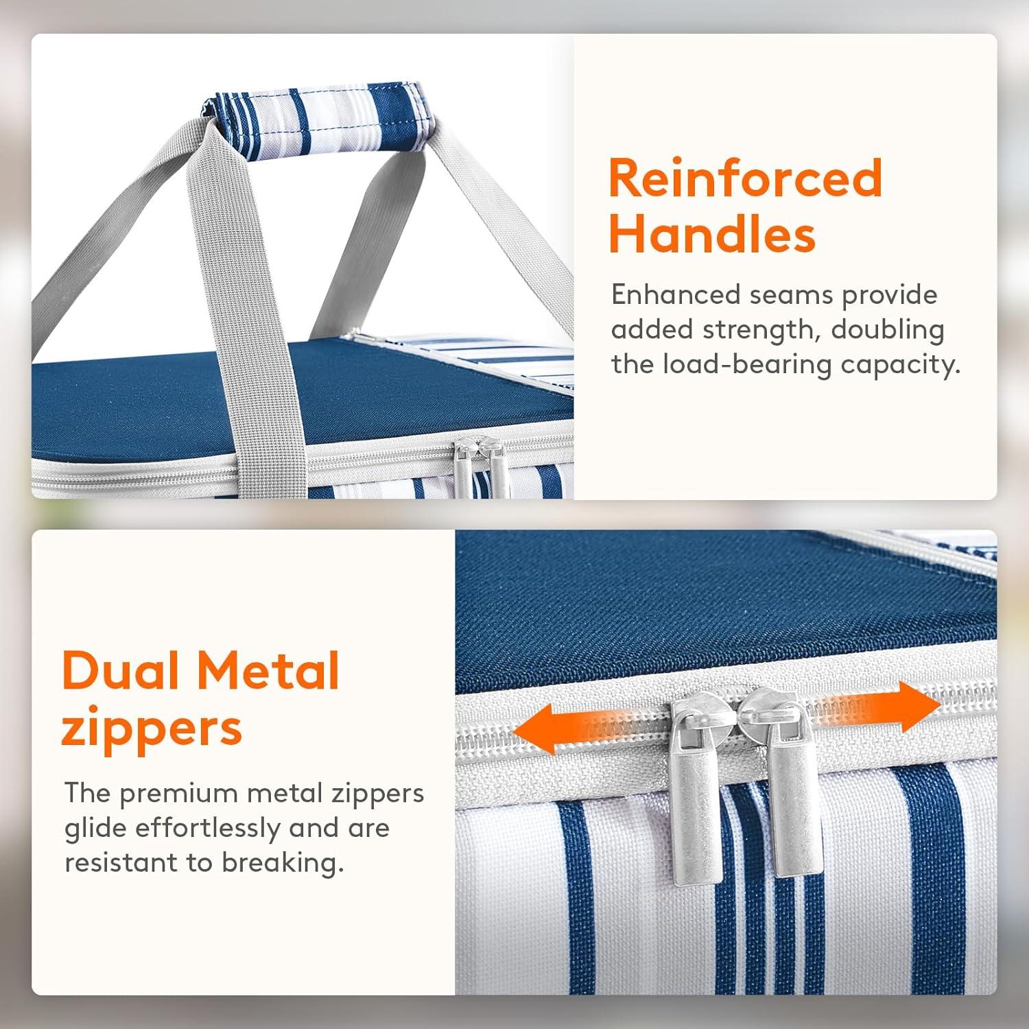 imageLifewit Insulated Casserole Carrier for Hot or Cold Food Casserole Dish Carrying Case Lasagna Holder for Potluck PartiesPicnicCookouts Fits 9quotx13quot Baking Dish GreyBlue