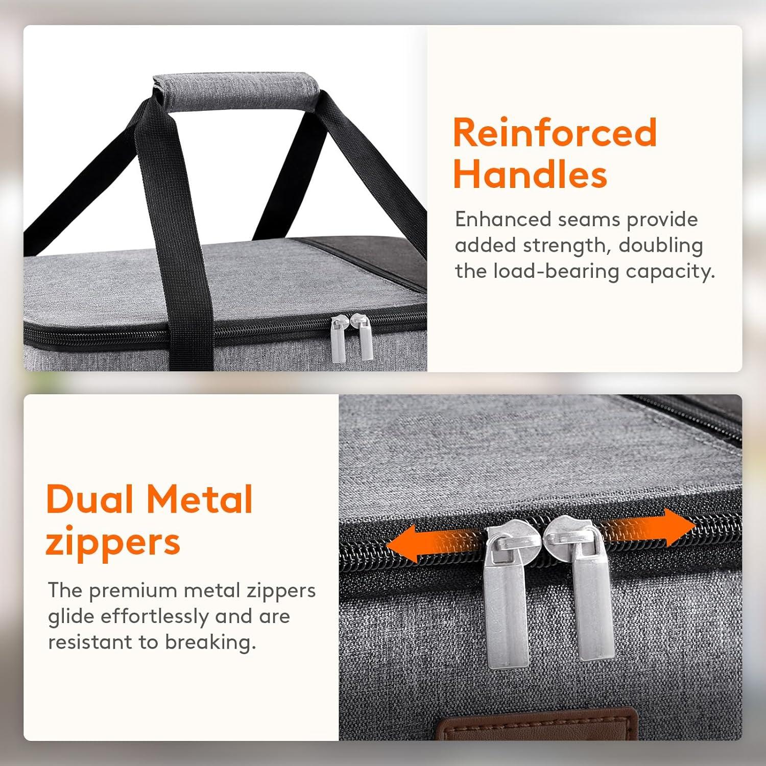 imageLifewit Insulated Casserole Carrier for Hot or Cold Food Casserole Dish Carrying Case Lasagna Holder for Potluck PartiesPicnicCookouts Fits 9quotx13quot Baking Dish GreyGrey