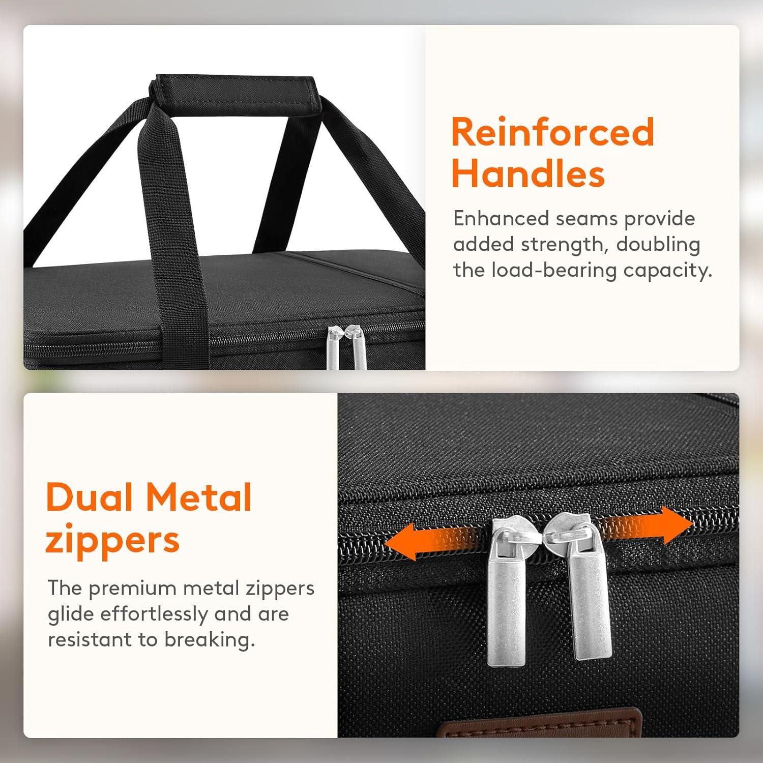 imageLifewit Insulated Casserole Carrier for Hot or Cold Food Casserole Dish Carrying Case Lasagna Holder for Potluck PartiesPicnicCookouts Fits 9quotx13quot Baking Dish GreyBlack