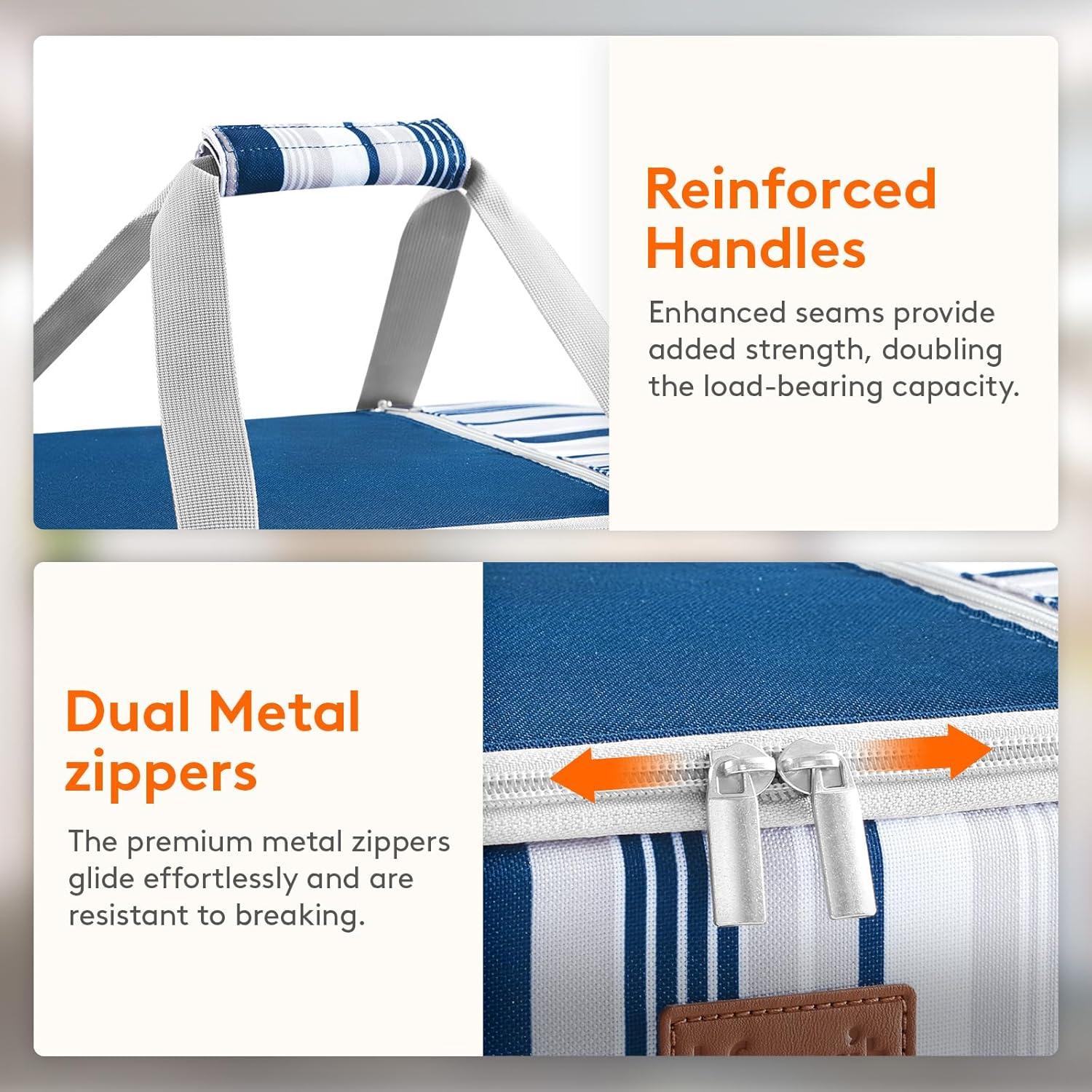 imageLifewit Insulated Casserole Carrier for Hot or Cold Food Casserole Dish Carrying Case Lasagna Holder for Potluck PartiesPicnicCookouts Fits 9quotx13quot Baking Dish GreyBlue