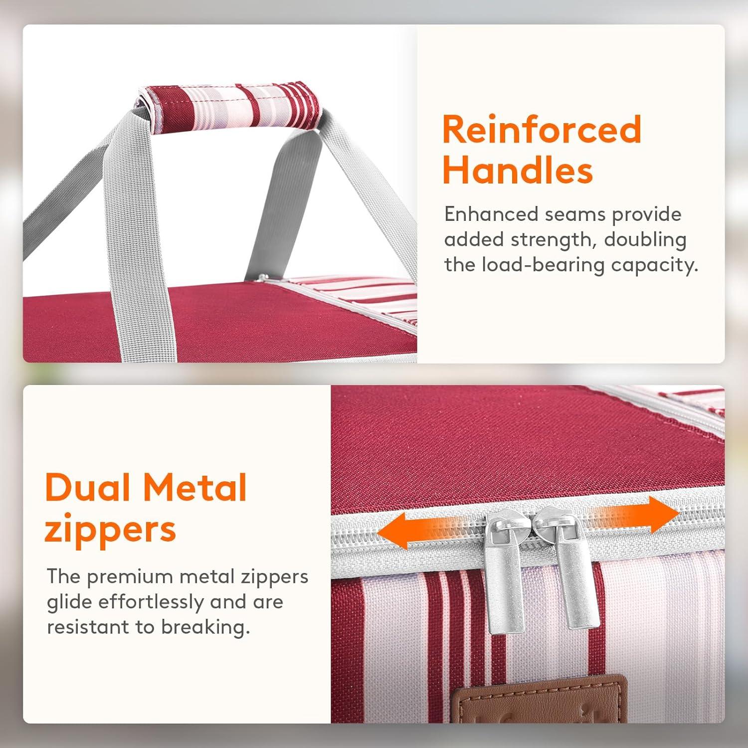 imageLifewit Insulated Casserole Carrier for Hot or Cold Food Casserole Dish Carrying Case Lasagna Holder for Potluck PartiesPicnicCookouts Fits 9quotx13quot Baking Dish GreyRed