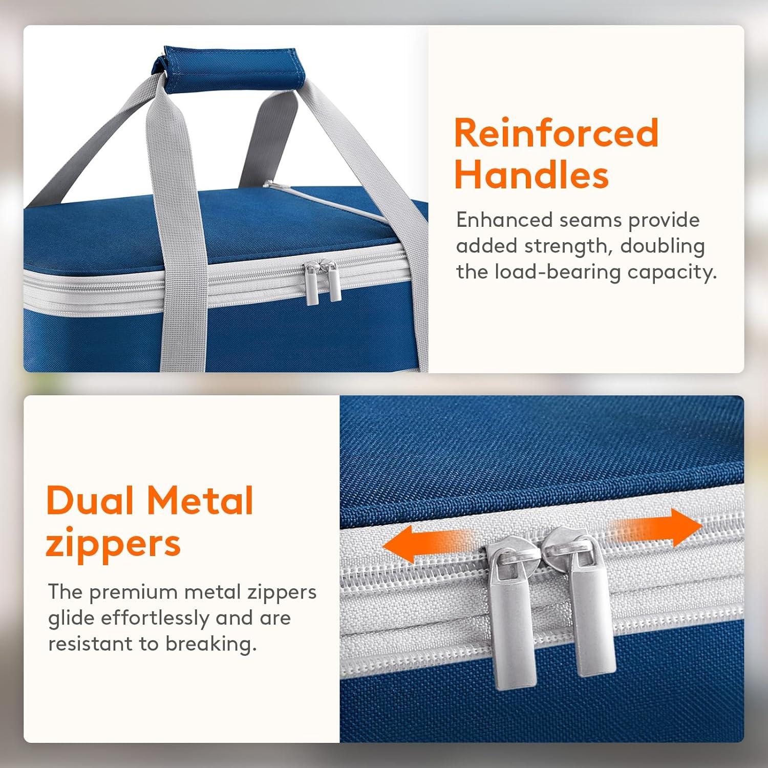 imageLifewit Insulated Casserole Carrier for Hot or Cold Food Casserole Dish Carrying Case Lasagna Holder for Potluck PartiesPicnicCookouts Fits 9quotx13quot Baking Dish GreyPure Blue