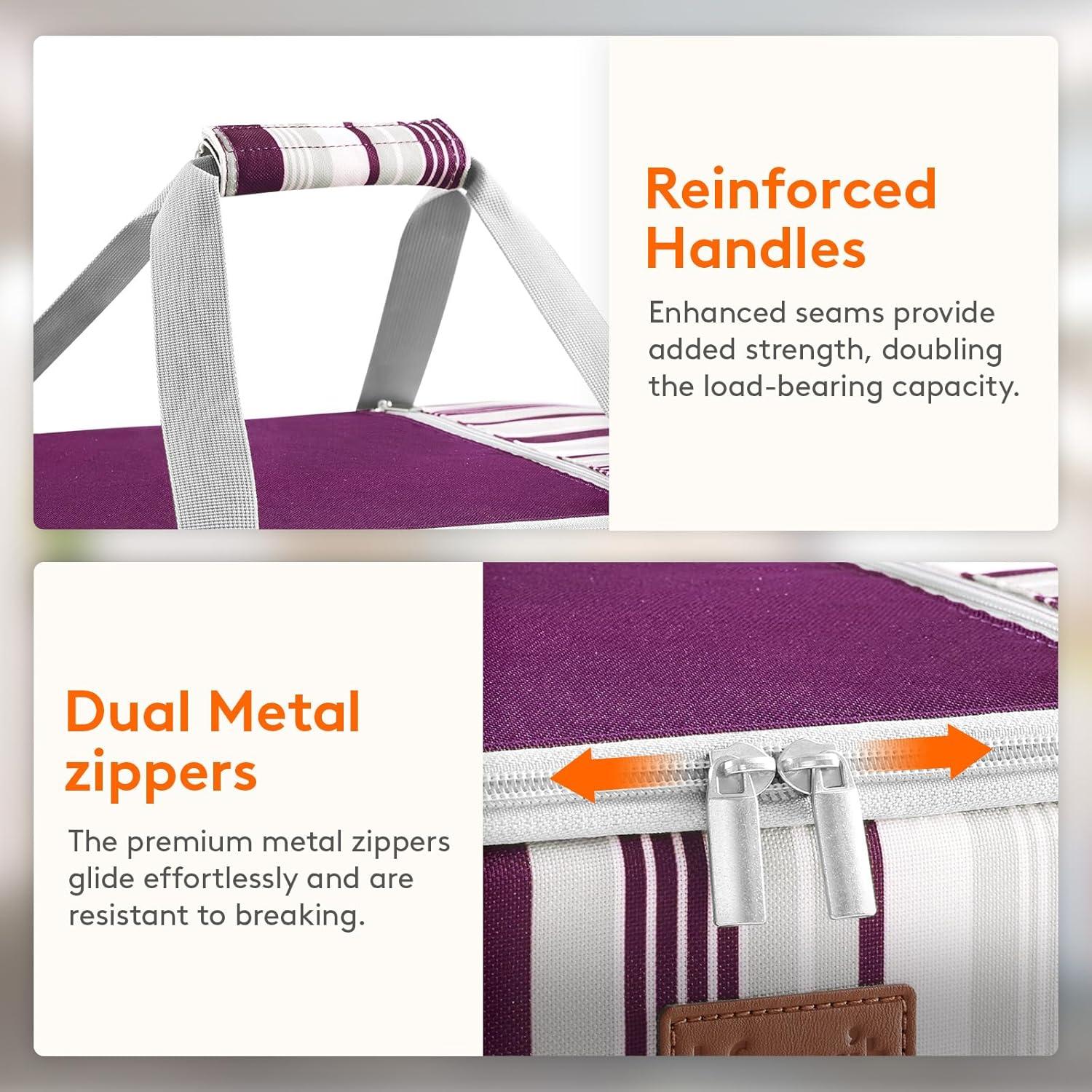 imageLifewit Insulated Casserole Carrier for Hot or Cold Food Casserole Dish Carrying Case Lasagna Holder for Potluck PartiesPicnicCookouts Fits 9quotx13quot Baking Dish GreyPurple