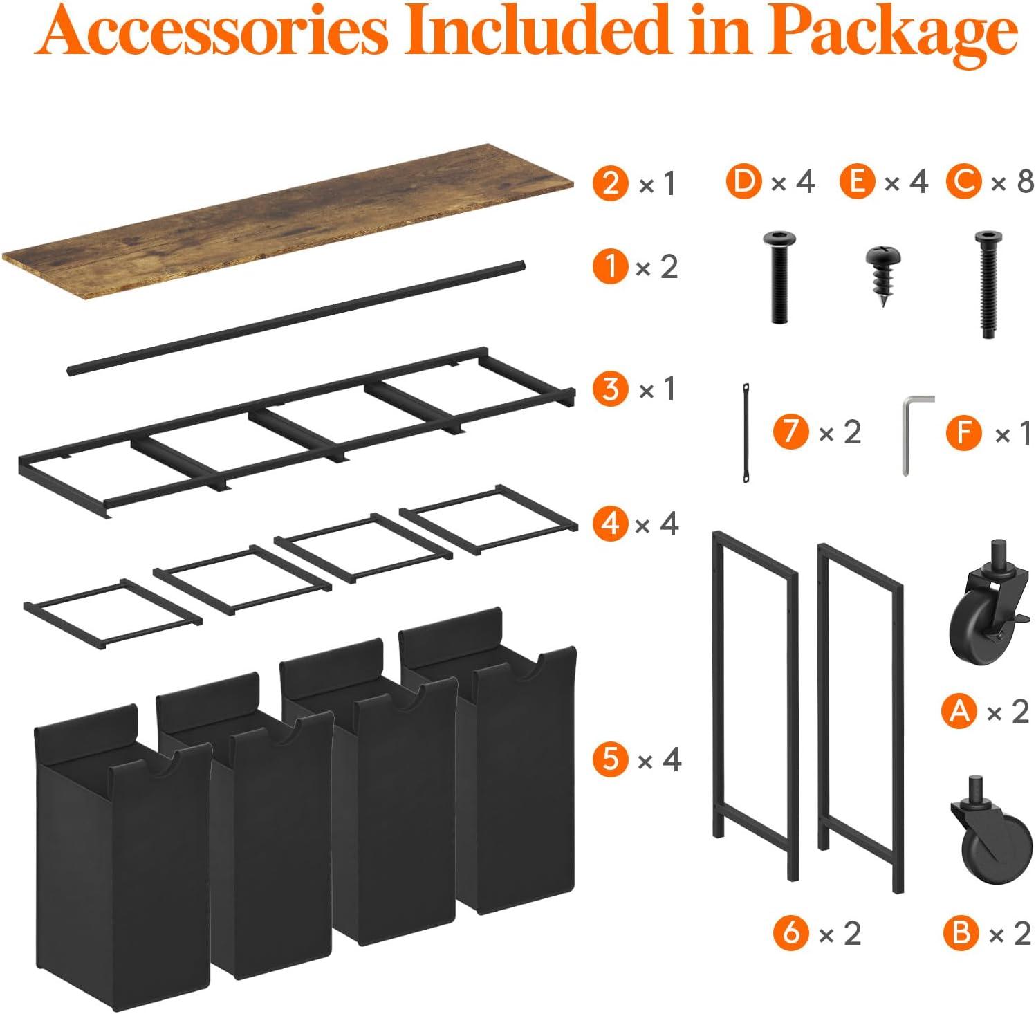 imageLifewit Laundry Hamper 4 Section 168L Pull out Laundry Clothes Basket Organizer with Large Top Shelf and 4 Removable Bags and Handles Laundry Sorter for Laundry Room Bedroom Bathroom BlackBlack