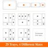 Lifewit 25 PCS Drawer Organizer Set Clear Plastic Desk Drawer Dividers Trays Dresser Storage Bins Separation Box for Makeup, Jewelries and Gadgets, Bedroom, Bathroom, Office