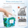 Lifewit 3+1 Laundry Pods Container & Dryer Sheet Holder, Large Powder Detergent Dispenser Storage Jars, Laundry Room Containers for Scent Booster Beads with Pop up Lids, Labels and Scoop(6)