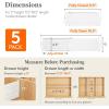 Lifewit 4 Pack Deep Drawer Dividers 8″ High, 13.8-22.5″ Adjustable Dresser Drawer Divider, Plastic Drawer Organizer for Clothes, Tall Drawers Separators for Dresser, Kitchen, Bedroom, Bathroom, Office(5)