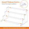 Lifewit 4 Tier Clear Display Stand Risers, 12 Inch Display Shelf for Cupcake, Perfumes, Desserts, Figurines, Tool-free Assembly, Organizer and Decor for Bedroom, Bathroom, Party, 1 Pack(12inch  2Pack)
