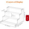 Lifewit 4 Tier Clear Display Stand Risers, 12 Inch Display Shelf for Cupcake, Perfumes, Desserts, Figurines, Tool-free Assembly, Organizer and Decor for Bedroom, Bathroom, Party, 1 Pack(12inch  2Pack)