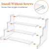 Lifewit 4 Tier Perfume Stand Organizer for Women, Plastic Display Riser, Tool-Free Assembly, Fragrance Makeup Cosmetics Shelf for Vanity Bedroom Bathroom Storage Organization, Clear, 9 Inch, 1 Pcs(Clear)
