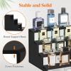 Lifewit 4 Tier Perfume Stand Organizer for Women, Plastic Display Riser, Tool-Free Assembly, Fragrance Makeup Cosmetics Shelf for Vanity Bedroom Bathroom Storage Organization, Clear, 9 Inch, 1 Pcs(Black)