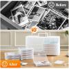 Lifewit 4×6 Photo Storage Box, 14 pcs Inner Photo Case with Lids, Clear Photo Organizers with 1 Sheet Label Sticker, Plastic Craft Storage Box for Seeds Sticker Cards Pictures Stamps Office Supplies(Clear)