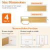 Lifewit 5 Pack 4″ High Bamboo Drawer Dividers, 12-16″ Adjustable Drawer Organizers for Clothes, Wood Dresser Drawer Divider, Expandable Deep Drawer Separators for Dresser, Kitchen, Bedroom, Bathroom(4)