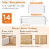 Lifewit 5 Pack Drawer Dividers Plastic 6″ High, 13.5-22″ Adjustable Drawer Organizers for Clothes, Expandable Dresser Separators in Bedroom/Bathroom/Kitchen/Fridge/Office Organization and Storage(14)