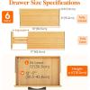 Lifewit 6 Pack 6″ Deep Bamboo Drawer Dividers, 17.5-22″ Expandable Drawer Organisers for Clothes, Adjustable Dresser Drawer Divider, Clothing Drawers Separators for Dresser, Bedroom, Bathroom, Office(6)