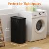 Lifewit 65L Slim Laundry Hamper, Small Laundry Basket with Lid, Dirty Narrow Collapsible Clothes Storage with Easy Carry Extended Handles, Tall Hampers for Bedroom Laundry Room, White, 1 Pack(Black)