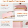 Lifewit 65L Slim Laundry Hamper with Lid, Narrow Laundry Basket with Removable Bag & Bamboo Handles, Fodable Thin Dirty Clothes Hamper for Laundry Collapsible Bin for Bathroom Bedroom Dorm, Dark Gray(Pink)