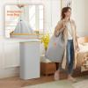 Lifewit 65L Slim Laundry Hamper with Lid, Narrow Laundry Basket with Removable Bag & Bamboo Handles, Fodable Thin Dirty Clothes Hamper for Laundry Collapsible Bin for Bathroom Bedroom Dorm, Dark Gray(Silver Grey)