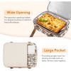 Lifewit Casserole Carrier for Hot or Cold Food, Insulated Casserole Baking Dish Bag Food Carrier, Lasagna Holder for Potluck/Parties/Picnic/Cookouts, Fits 9″x13″ Baking Dish, Grey(Beige)