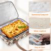Lifewit Casserole Carrier for Hot or Cold Food, Insulated Casserole Baking Dish Bag Food Carrier, Lasagna Holder for Potluck/Parties/Picnic/Cookouts, Fits 9″x13″ Baking Dish, Grey(Beige)