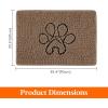 Lifewit Chenille Indoor Doormat Traps Mud and Water, Non Slip Low-Profile Rug Doormats for Muddy Shoes and Dog Paws, Machine Washable Doormat for Pet Entry, Back Door, Mud Room, 24 × 36 in, Grey(Brown)