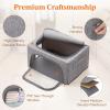 Lifewit Clothes Storage Bins with Metal Frame, Stackable Storage Box, Foldable Clothing Storage Bins with Lids, 40L Storage Bags Fabric Box Organizer with Clear Window＆ Zippers＆ Sturdy Handles 4 Pack(4)