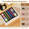 Lifewit Coffee Pod Holder Drawer Organizer, Expandable Coffee Pods Storage Drawers Insert for Tea Bags, Bar Organizer Compatible with K Cup, Nespresso OriginalLine, VertuoLine Capsules Black