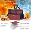 Lifewit Cooler Bag 30/50/60 Cans Collapsible and Insulated Large Lunch Bag Leakproof Soft Cooler Portable Tote for Camping/BBQ/Family Outdoor Activities(Burgendy)