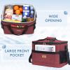 Lifewit Cooler Bag 30/50/60 Cans Collapsible and Insulated Large Lunch Bag Leakproof Soft Cooler Portable Tote for Camping/BBQ/Family Outdoor Activities(Burgendy)
