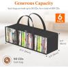 Lifewit DVD Storage Bags 6 Pack, Clear PVC Plastic DVD Organizer with Handles and Zipper, Media Holder for Blu Ray Disc, Movie Cases, VHS Box, Video Game Disks, Albums, Holds 240 Pcs DVDs (40 Each)(21.3″L x 6.3″W x 5.9″H for CD)